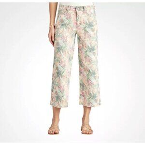 Sam Edelman Women’s The Chelsea Wide Leg Crop Jeans 2/26 Floral Denim Pants NWT